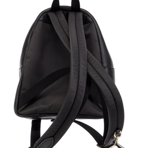 SOLD………..Coach Black Leather Mini Backpack with Brown Shearling EUC - Picture 3 of 15